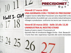 Due eventi a Mecspe per Precisionet: 17 e 18 marzo stand G49, padiglione 3