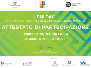 Bombardi Rettifiche partecipa alla 14ª edizione del PMI Day Industriamoci