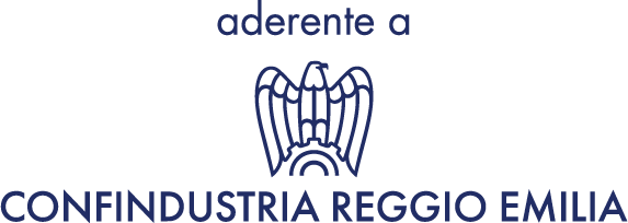 Logo di Confindustria Reggio Emilia, blu intenso con un'aquila stilizzata